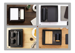 Ensemble cadeau de luxe en cuir PU style affaires : Carnet, stylo métallique, gobelet isotherme, logo personnalisé, impression en relief - Product Image 3