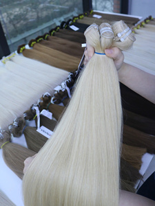 Extensiones de Cabello Virgen Vietnamita Súper Doblemente Tramado, Ondulado y Liso, Precio de Fábrica # PLA01 # 8 # Cabello de Alta Calidad - Product Image 6