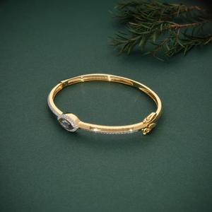 AMBER JEWELS - Brazalete Clásico de Oro de 18 Quilates con Zafiro, Corte Marquesa, Engaste de Diamantes, Cadena Unisex, Regalo de Boda - Product Image 4