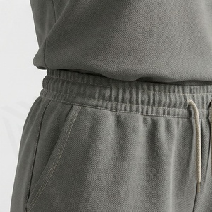 Ensemble 2 pièces pour femmes, t-shirt à manches courtes en tricot uni et short au-dessus du genou, col rond, décontracté, à porter au quotidien, respirant - Product Image 5