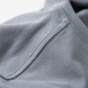 T-shirts pour hommes 100% coton 220 g/m² gris col rond personnalisable vierge décontracté respirant séchage rapide manches courtes pour l'été - Product Image 4