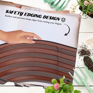 Fioriera in Metallo Zincato da 100 cm con Bordo di Sicurezza per Ortaggi - Kit per Giardino Marrone - Product Image 6