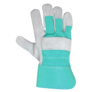 Industrial Safety Gloves with Fluorescent Cotton New Design Heavy Duty Cowhide Split Leather for Hand and <b>Arm</b> Protection - Product Image 2