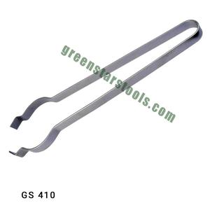 Pinzas de doble punta de acero de alta resistencia tipo flasco para fundición de joyas, para un manejo seguro de flascos calientes y uso en talleres de orfebrería | GS410 - Product Image 1