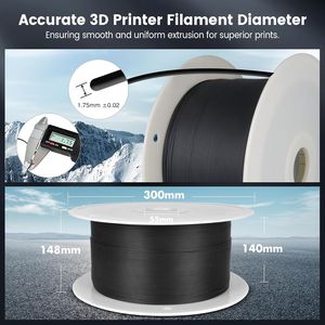 Large 5KG Spool (11lbs) <b>PLA</b> Filament for 3D Printers 1.75mm Black <b>PLA</b> Roll High Quality Plastic Material - Product Image 2