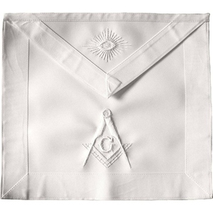 Delantal Masónico Blanco de Maestro Masón, Delantales Ceremoniales de la Logia Azul, Delantales Masónicos de Diseño Personalizado, Proveedor Mayorista de Fábrica Premium - Product Image 1