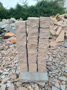 Cubes de pierre rouge Kandla de qualité supérieure, texture naturelle sur tous les côtés, pour aménagement paysager de jardin, allées extérieures, allées, patios, cours - Product Image 4