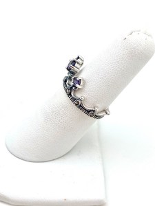 <b>Sterling</b> <b>Silver</b> Amethyst Crown <b>Ring</b> Elegant Gemstone Jewelry Women Gift Handmade <b>Adjustable</b> Wholesale Supplier - Product Image 2