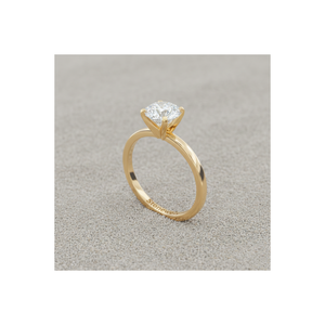 แหวนหมั้นทองคำขาว 14K ชุบทองคำชมพูแบบโซลิแทร์ |   สำหรับแหวนขอแต่งงานแบบคลาสสิกที่ได้รับการรับรองว่าให้ความสบายอย่างหรูหรา - Product Image 1