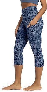 Capris de yoga taille haute pour femmes avec poches, legging capri athlétique non transparent pour l'entraînement et la course à pied avec effet ventre plat - Product Image 2
