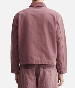 เสื้อแจ็คเก็ตทำงานสไตล์ฝรั่งเศสสำหรับผู้ชายแบบขายส่งสั่งทำได้, เสื้อโค้ทผ้าทวิลสีชมพู OEM ทนทาน เหมาะสำหรับงานหนัก ชุดยูนิฟอร์ม เสื้อคลุมทำงาน - Product Image 5