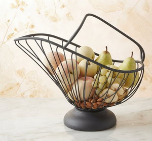 Cesta de Frutas Metálica Negra con Cableado, para Almacenamiento y Exhibición en la Cocina, Cestas de Almacenamiento de Alta Venta a Bajo Precio - Product Image 1