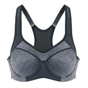 Sujetador deportivo rosa con cuello en U para mujer, soporte medio, sin costuras, top de yoga - Product Image 4