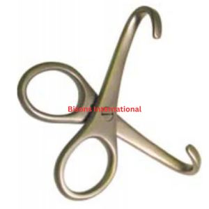 เบสิสันส์ ขายส่ง เครื่องมือผ่าตัดสัตว์ ตะขอสูตินรีเวชแบบดับเบิ้ลเวียนนา สแตนเลสสตีล ปลายทู่ สำหรับสัตว์ขนาดใหญ่ - Product Image 2