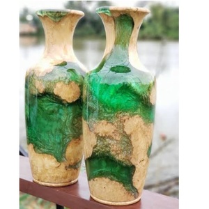 Articles de décoration pour fête de fiançailles, vase à fleurs en résine, finition pour la décoration de la maison, de l'hôtel, du restaurant, vase à fleurs en bois. - Product Image 4