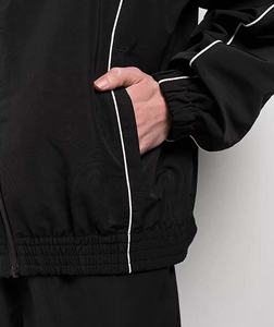 Chaquetas cortavientos SoftShell para hombre, ropa de calle, chaqueta cortavientos de gran tamaño con cremallera de poliéster Vintage - Product Image 3