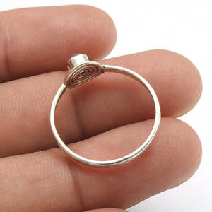 Bagues originales faites à la main en améthyste taillée ronde, argent sterling 925, design tendance, bijoux en gros, bijoux bohèmes raffinés - Product Image 2