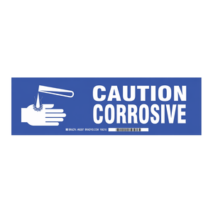 Etiqueta Autoadhesiva de Advertencia de Productos Corrosivos para Laboratorios, PVC/PET Resistente con Acabado Mate - Product Image 1