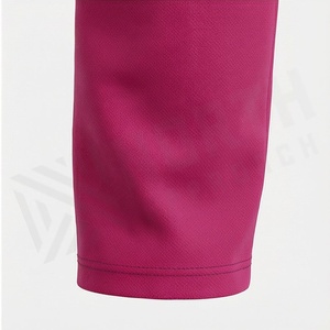 Unisex <b>Pink</b> <b>Tracksuit</b> Full Zipper Sporty Design With Black Accents And Logo Front Solid Color Autumn Wear For Adults - Product Image 6