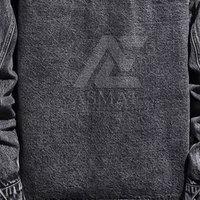Veste en jean pour homme à col montant, personnalisable avec logo imprimé, grande taille, 100 % coton, haute qualité à bas prix