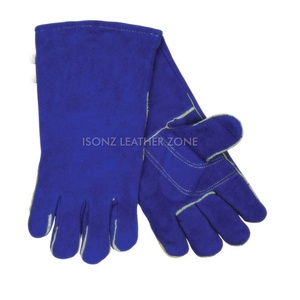 Gants de soudure en cuir, résistants à la chaleur et au feu, mitaines pour barbecue, four, grill, cheminée, TIG, MIG, cuisson, fourneau, poêle, pot - Product Image 4
