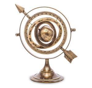Globe Armilaire Antique en Laiton, Centre de Table Décoratif, Décoration de Bureau Vintage, Décoration d'Intérieur, Globe Armilaire en Métal, Décoration d'Accent - Product Image 6