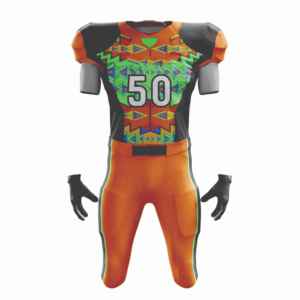 Maillot de football américain personnalisé unisexe sans manches col en V imprimé numérique en maille respirante 100 % polyester taille adulte - Product Image 3