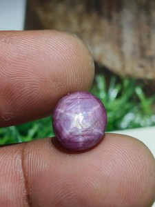 Rubis étoilé ovale cabochon, pierre précieuse naturelle d'Afrique du Sud pour la fabrication de bijoux (8,20 carats) - Product Image 4