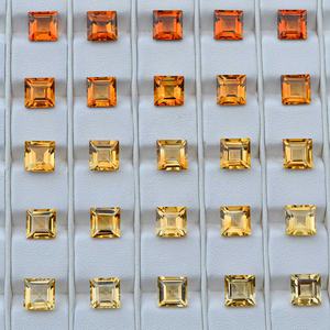 Nouveau Stock 5mm Citrine Naturelle Coupe Carrée Pierres Précieuses En Vrac En Gros Bijoux En Citrine À Facettes Au Meilleur Prix D'usine En Ligne 2025 - Product Image 2