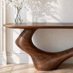 Mesa de Consola Moderna Hecha a Mano con Madera Maciza de Saman, Marca Luxali, Mesa de Centro para Sala de Estar, Fabricada en Vietnam - Product Image 3