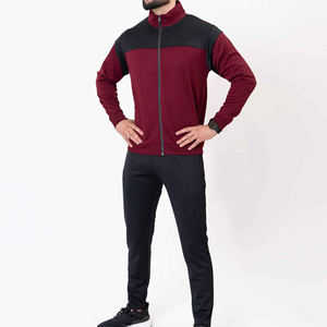Survêtements pour hommes, coupe ajustée décontractée, col montant uni, fermeture éclair, ensemble de survêtement 2 pièces, vêtements de sport, design personnalisé, ensembles avec logo - Product Image 5