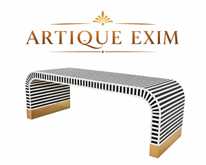 Modern Bone Inlay <b>Console</b> <b>Table</b> Entryway Living Room Accent <b>Table</b> With Drawers Gold <b>Metal</b> Legs - Product Image 1