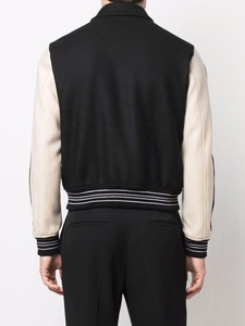 Veste de baseball de qualité supérieure en gros pour hommes, corps en laine, manches en cuir, manteau d'hiver, veste bomber - Product Image 4