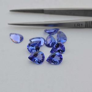 4mm 6mm 8mm 10mm tanzanita azul Natural facetado corte de pera piedra preciosa certificada piedras preciosas sueltas semipreciosas tamaños calibrados - Product Image 4