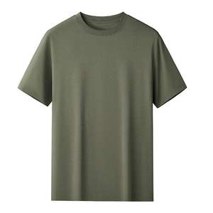 T-shirt uni pour homme, coupe élégante, coton, coupe moderne, col rond, confortable, à porter tous les jours, vêtements de mode haut de gamme fabriqués aux États-Unis - Product Image 3