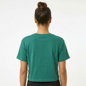 เสื้อยืดครอปผู้หญิง ผ้าฝ้าย แขนสั้น คอกลม ทรงเข้ารูป สไตล์ลำลอง - Product Image 3