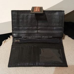 Pochette de sculpture usinée à la main Offre Spéciale étui de téléphone en cuir de fourrure de vachette à motifs occidentaux portefeuille élégant multi-usages portefeuilles de créateurs - Product Image 4