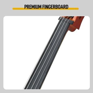 Violoncello Elettrico Professionale 4/4 con Custodia, Arco, Resina, Auricolari e Cavo di Collegamento in Legno Naturale - Product Image 5