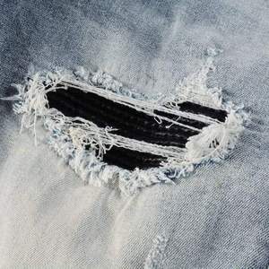 Jeans de Mezclilla Azules Rotos de Alta Calidad para Hombre, Cintura Media, Casuales, de Algodón, Diseño Personalizado con Logotipo Impreso - Product Image 6