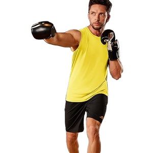 เสื้อยืดแขนกุดลำลองฤดูร้อนสำหรับผู้ชายและผู้หญิง แห้งเร็ว ผลิตจากโพลีเอสเตอร์ พิมพ์ลายเบาๆ คอกลม เสื้อกั๊กไหล่กว้าง - Product Image 1