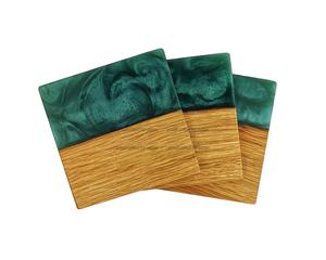 Table de dessous de verre carrée en marbre et bois d'acacia Meilleur sous-verre en marbre blanc au prix de gros pour le bureau et la maison de SCI - Product Image 1