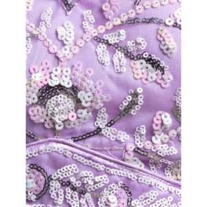 Bridesmaid Lehenga Choli Set with Lavender <b>Sequins</b> Net Dupatta - Product Image 2