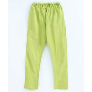 Ensemble Kurta-Pyjama élégant vert et turquoise pour garçons avec veste et manches longues - 6 à 9 ans - 100% polyester - Product Image 2