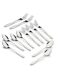 Ensemble de couverts métalliques haut de gamme Premium Hosting Essentials, cuillère, fourchette, paire de couverts de service, conçu pour la mise en place de la table à manger - Product Image 4