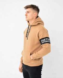 ONETEN APPARELS <b>Men's</b> Color Block <b>Hoodie</b> Plus Size Cotton French Terry Pullover Sweatshirt Autumn 400g - Product Image 2