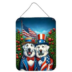 All American Great Pyrenees Wall Door Hanging Prints 12x16 Multicolor Aluminium Metal Sign for Kitchen Bathroom Plaque Home Decor - Product Image 1