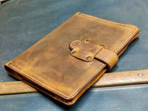 Elegante Funda de Cuero Genuino Resistente y a Prueba de Olores para Cuaderno/Diario Recargable A5, para el Trabajo, LNBC-0136 - Product Image 5