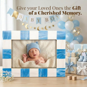 Cadre photo personnalisé FAIZA CRAFT fait main en résine grise et blanche avec support mural pour les boutiques de cadeaux et la décoration intérieure - Product Image 6