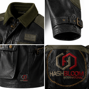 Custom <b>Men's</b> 1.0mm Waxed Cowhide <b>Leather</b> Eco-Friendly Autumn/Winter Maximalist Field <b>Jacket</b>-Two-Tone Heritage Biker Coat OEM - Product Image 4