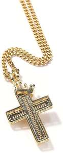 Rhodium Plated <b>Cross</b> Charm Pendant with Crown Moissanite Brilliant Cut Hiphop Necklace for <b>Men</b> Party Gift Christian Jewelry - Product Image 3